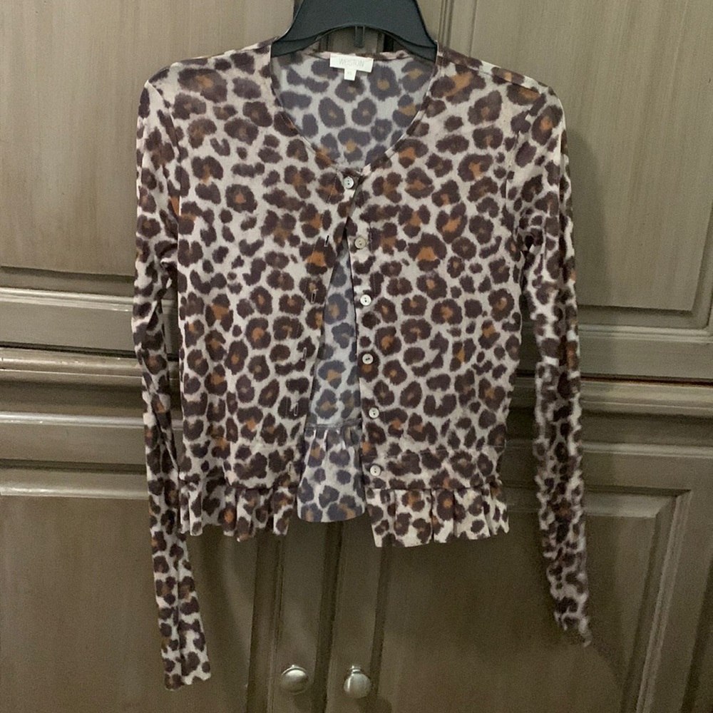 Weston sheer leopard print sweater